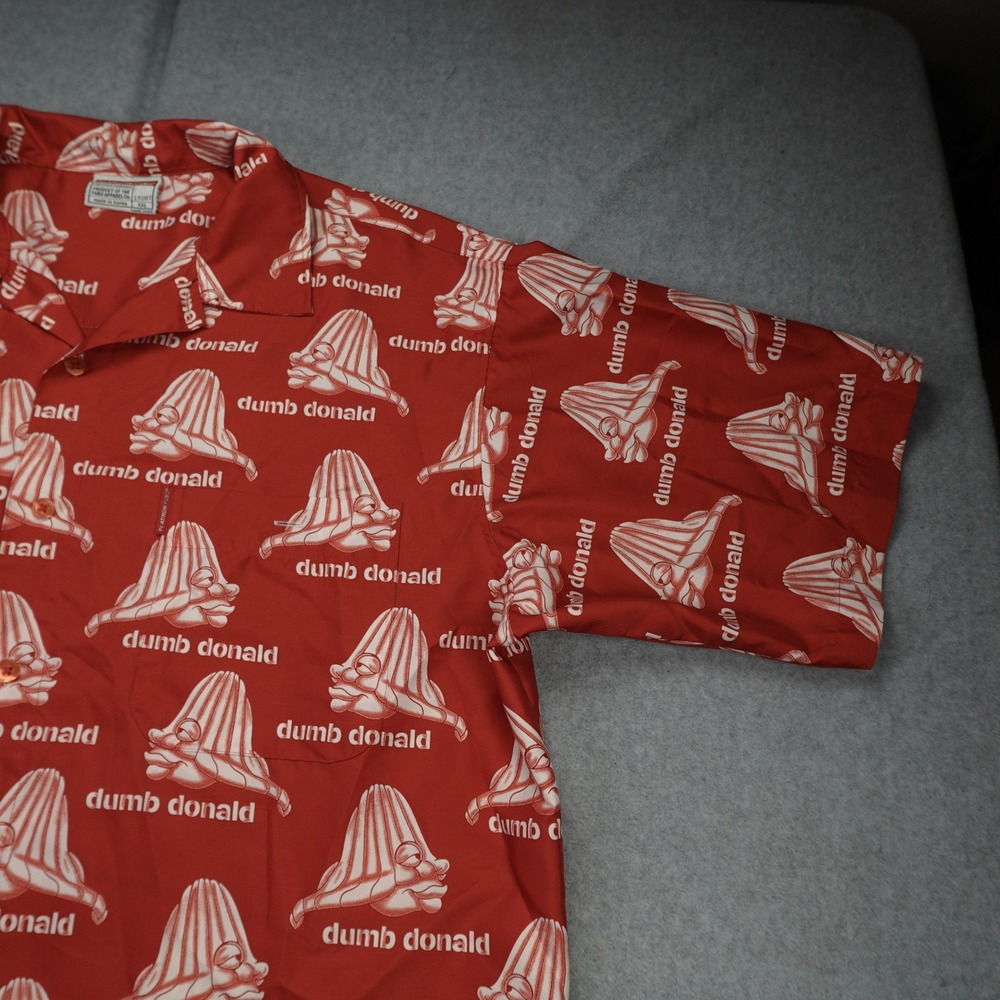 Platinum FUBU Shirt Mens XXL Red Fat Albert Dumb Donald Streetwear Short Sleeve - Picture 4 of 16